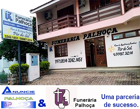 Imagem da fachada principal da empresa Funerária Palhoça