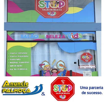 Portal de anúncios Anuncie Palhoça, parceria de sucesso com Stop Kids Salão de Beleza Infantil
